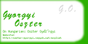 gyorgyi oszter business card